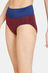 Zivame Medium Rise Full Coverage Tummy Tucker Hipster Panty (Pack of 2) - Multicolor — thumbnail 4